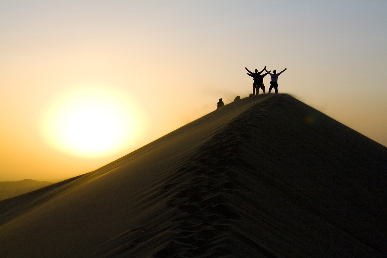 sand, dune, sunset